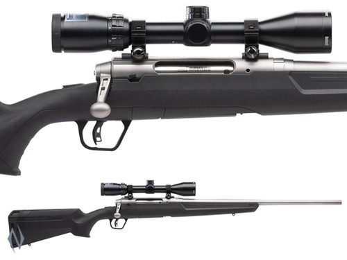 SAVAGE AXIS II XP STAINLESS PACKAGE 22-250 REM 22" 4 SHOT DM