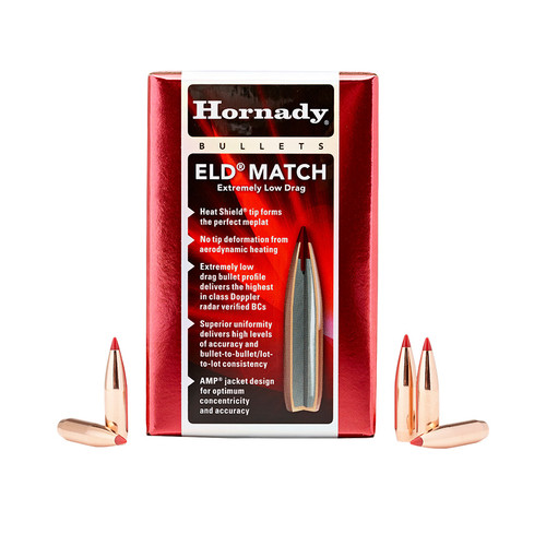 Hornady 22 Cal 224 52gr ELD Match BTHP 100pk