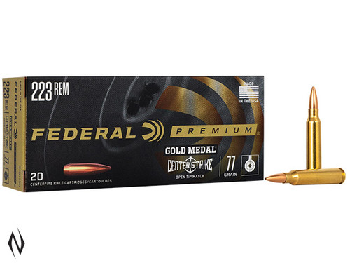 FEDERAL 223 REM 77GR CENTRESTRIKE GOLD MEDAL