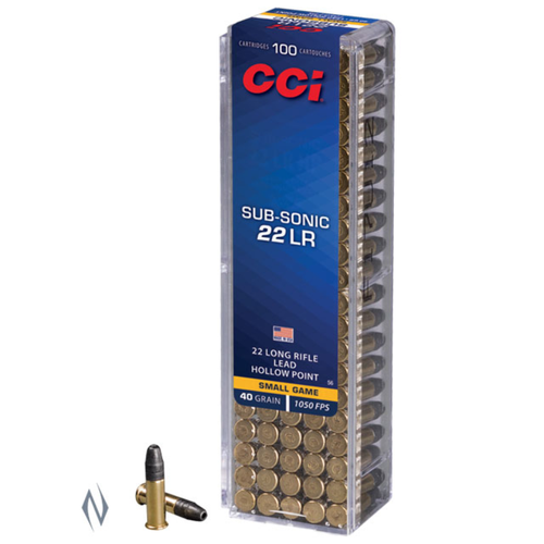 CCI 22LR Subsonic 40gr HP 1050fps- BULK 5000RNDs