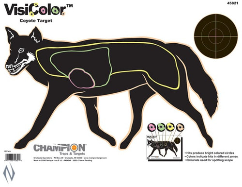 CHAMPION TARGET VISICOLOR COYOTE 10 PACK 16"X11" XXXX