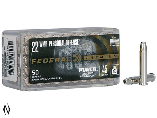 FEDERAL 22WMR 45GR JHP PUNCH 1800FPS