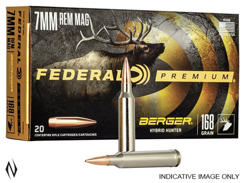 FEDERAL 7MM REM MAG 168GR BERGER HYBRID HUNTER