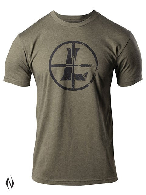 LEUPOLD DISTRESSED RETICLE TEE MILITARY GREEN LARGE