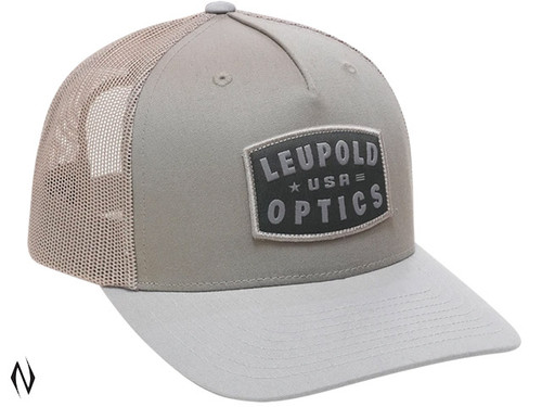 LEUPOLD USA TRUCKER HAT KHAKI/GREY
