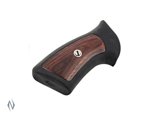 RUGER GRIPS GP100 RUBBER WITH ROSEWOOD INSERTS
