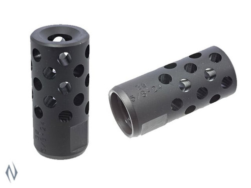 RUGER 77GS COMPOSITE MUZZLE BRAKE .30 CAL BLUED 5/8" - 24
