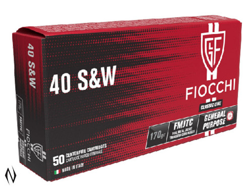 FIOCCHI 40 S&W 170GR FMJTC CLASSIC 50 PK