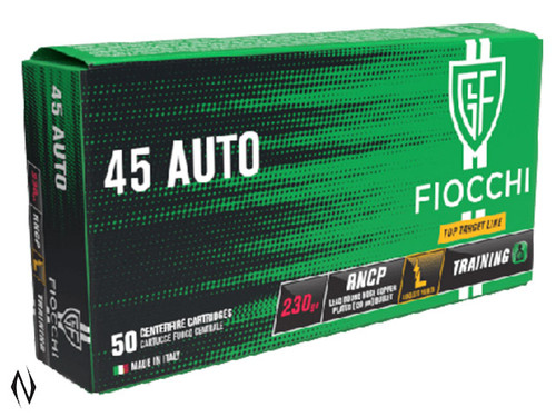 FIOCCHI 45 AUTO 230GR RNCP TOP TARGET LEADLESS 50 PK