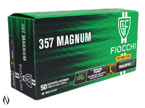 FIOCCHI 357 MAG 158GR TCCP TOP TARGET LEADLESS 50 PK