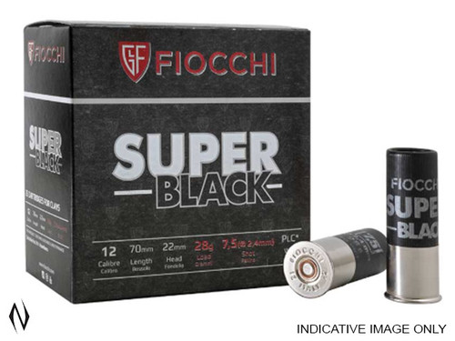 FIOCCHI SUPER BLACK 12G 24GR 7.5 1360FPS