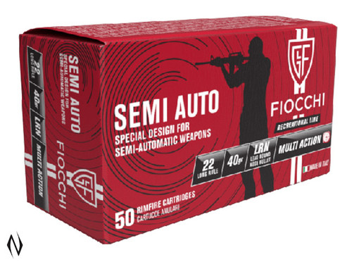 FIOCCHI 22LR 40GR LRN RECREATIONAL SEMI AUTO 1246FPS