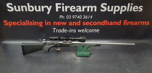 Remington 700 SPS Stainless .30-06 AT116 Bushnell R3 4-12x40 Scope Package A-396