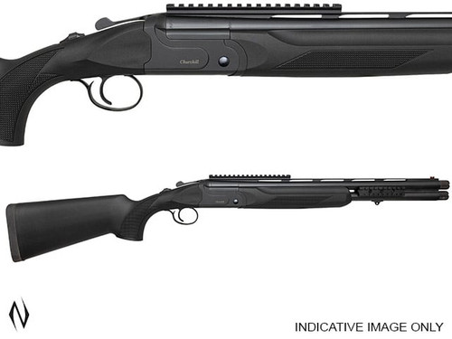 AKKAR CHURCHILL 412 XM12 12G 20" EJECTOR BLACK SYNTHETIC + RAILS