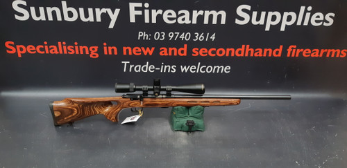 Savage MKII 22LR Varmint Laminate + Scope S/H AW186