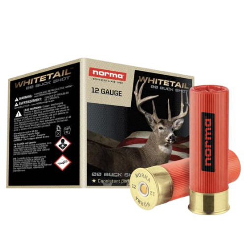 Norma Whitetail 12G OOSG 9 Pellet Buckshot 1345fps 25pk BULK 250 Rounds