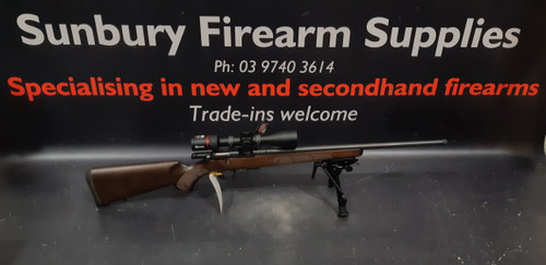 CZ 457 Beech Wood 22LR TB 5rnd 20" AW213 Burris scope Package A-440