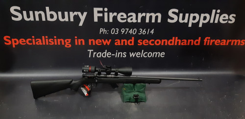 Savage MKII 22LR F Blued Synthetic AT136 Burris 3-12x42 Scope Package A-461