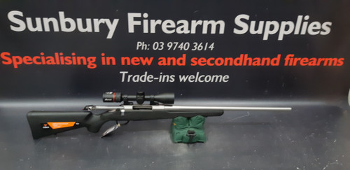 Tikka T3x Lite Stainless 30-06 22.4" AW291 Burris 3-12x42 Scope Package A-462