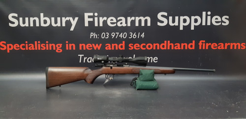 CZ 457 Beech Wood 22LR TB 5rnd 20" AW400 CZ Scope Package A-476