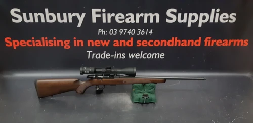 CZ457 Beech Wood 22LR TB 5rnd 20" AW207 Scope Package A-481