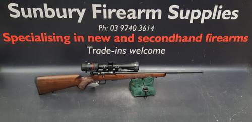 CZ 457 Beech Wood 22LR TB 5rnd 20" AW384 Burris Scope Package A-500