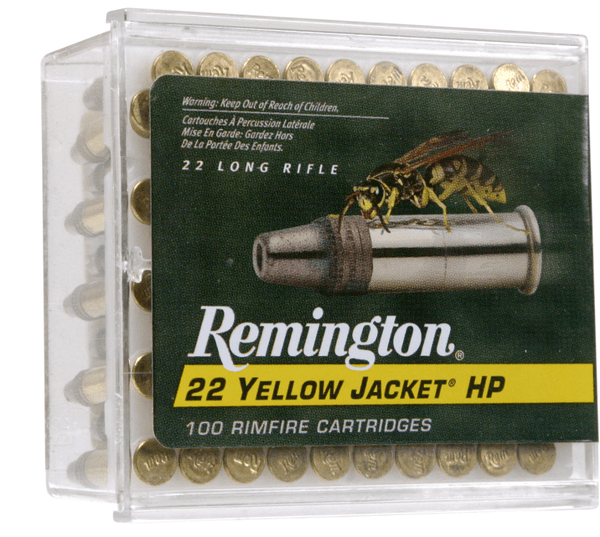 Remington 22LR Yellow Jacket Hyper Velocity HP 100 Pk