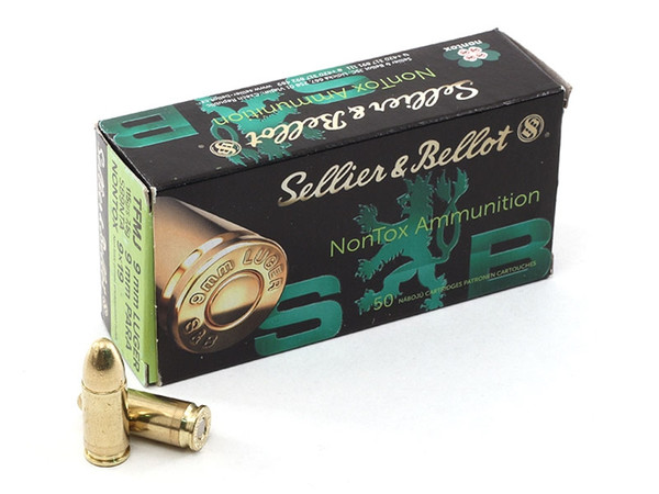 Sellier & Bellot 9mm Luger 115gr Non Tox FMJ 50Pk