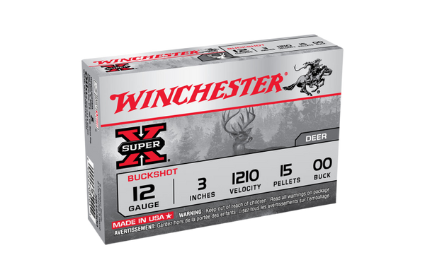 Winchester SuperX Buckshot 12G 00 Buck 3in 15 Pellet
