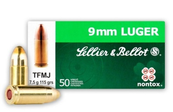 Sellier & Bellot 9mm Luger 115gr Non-Tox JHP 50pk