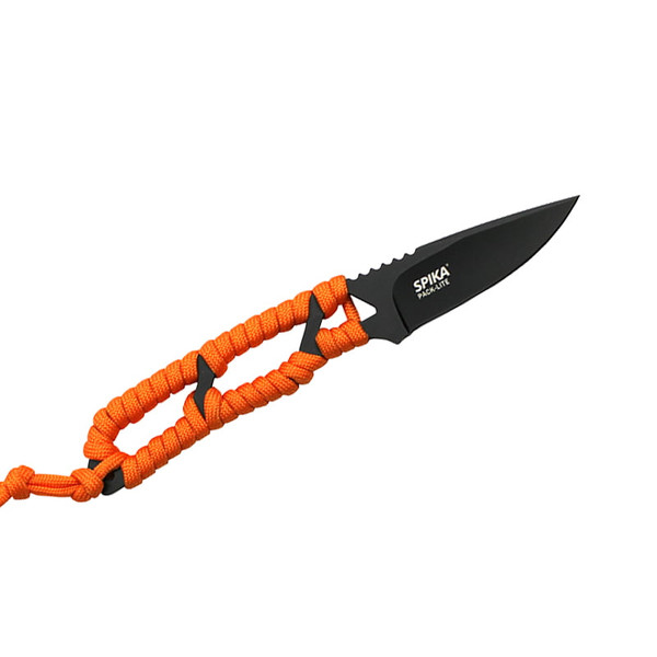 Pack Lite Fixed Blade Black with Orange Paracord
