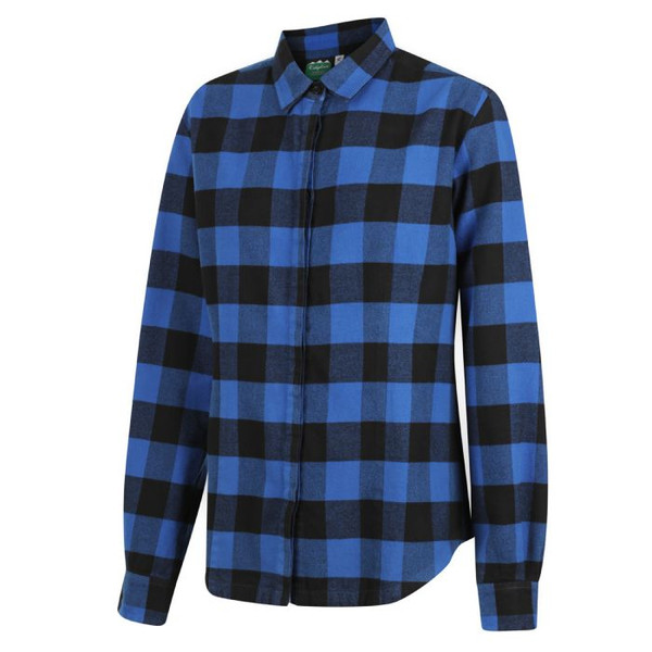 RL Womens Organic Check Shirt Blue