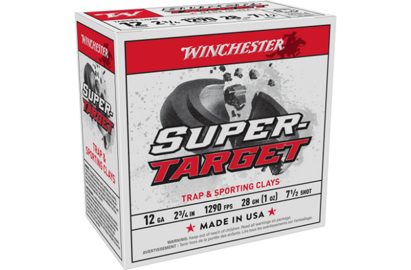 Winchester Super Target 12ga 1290fps 7.5 2-3/4in 28gm Slab