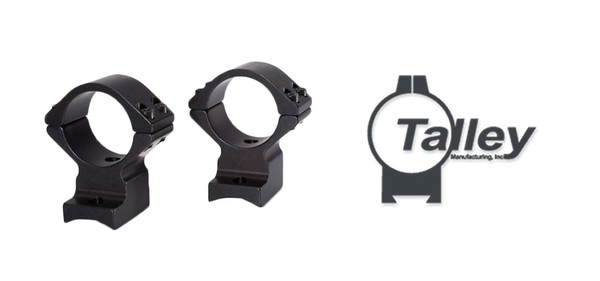 Talley 1" Alloy Lightweight Rings Black M Tikka T3/T3x