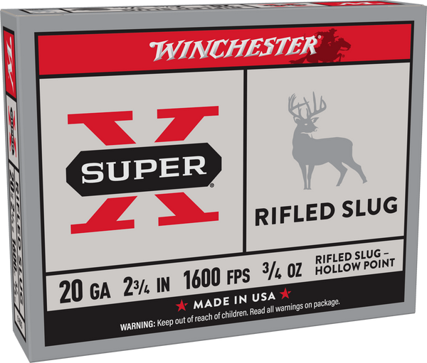 Winchester Super X 20G Rifled Slug 2-3/4" 21gm Winchester Super X 20G Rifled Slug 2-3/4" 21gm