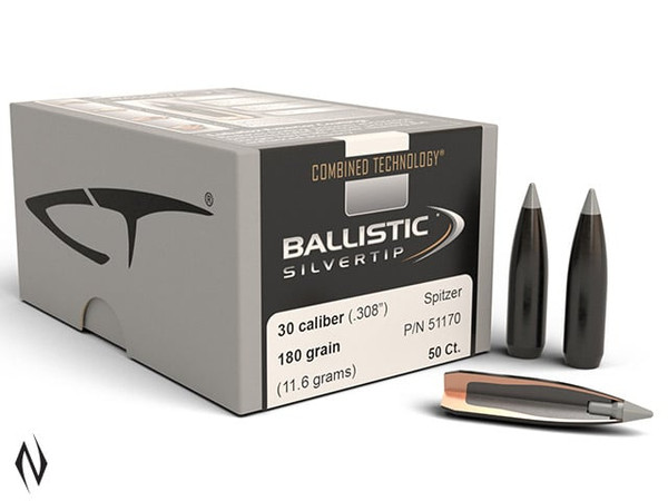 NOSLER 308 180GR BALLISTIC SILVERTIP 50PK