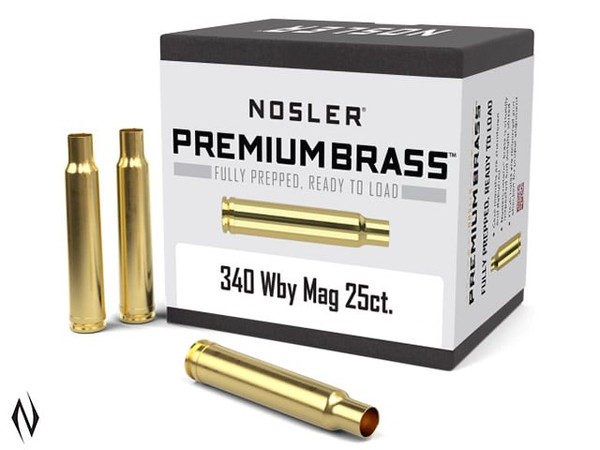 NOSLER CUSTOM BRASS 340 WBY 25PK XXXX