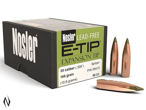 NOSLER 308 168GR E-TIP 50PK