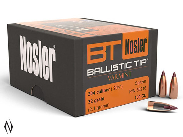 NOSLER 204 32GR BALLISTIC TIP 100PK