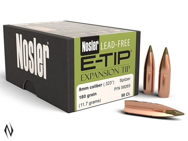 NOSLER 8MM 180GR E-TIP 50PK
