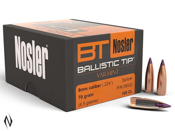 NOSLER 243 70GR BALLISTIC TIP 100PK