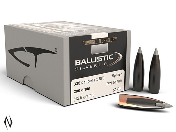 NOSLER 338 200GR BALLISTIC SILVERTIP 50PK