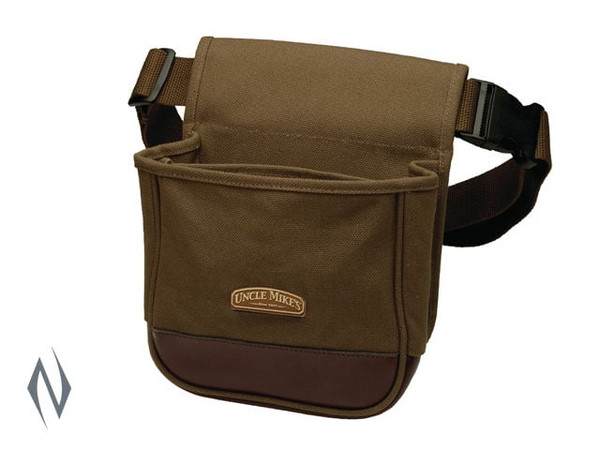UNCLE MIKES DELUXE SHOT SHELL POUCH CANVAS BROWN