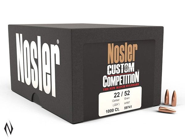 NOSLER 224 52GR HPBT CUSTOM COMP 1000PK