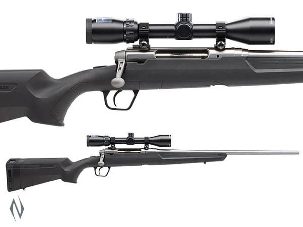 SAVAGE AXIS STAINLESS PACKAGE 30-Jun 22" DM 4 SHOT XXXX