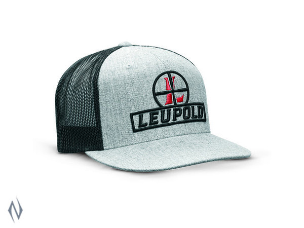 LEUPOLD RETICLE FLAT BRIM TRUCKER CAP HEATHER / BLACK OS