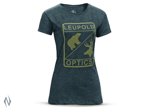 LEUPOLD WOMENS SS L OPTICS T-SHIRT GRAPHITE MED