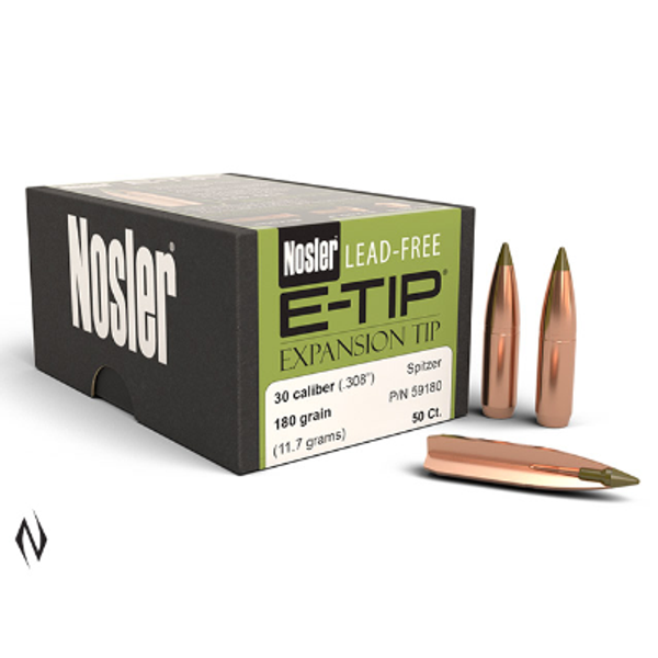 Nosler 308 180gr SP E-TIP 50pk Ex Demo