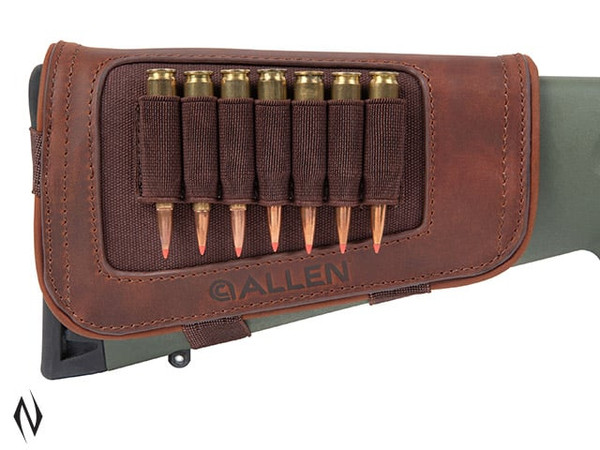 ALLEN BUTT STOCK RIFLE AMMO HOLDER NEW CASLTLE LEATHER 7 RNDS