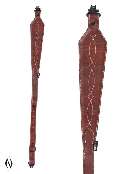 ALLEN LEATHER WESTERN SCALLOP BROWN SLING